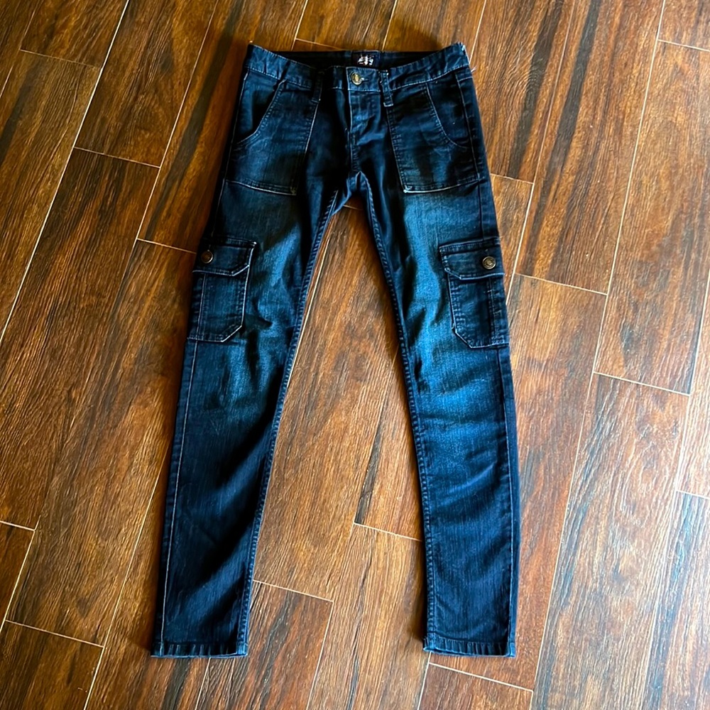 Blue Asphalt Cargo Jeans